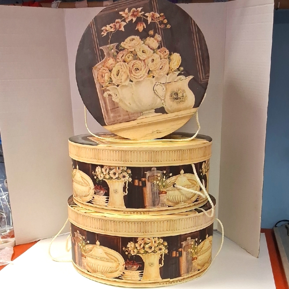 Floral Decorative Storage Boxes - Kathryn White Collection